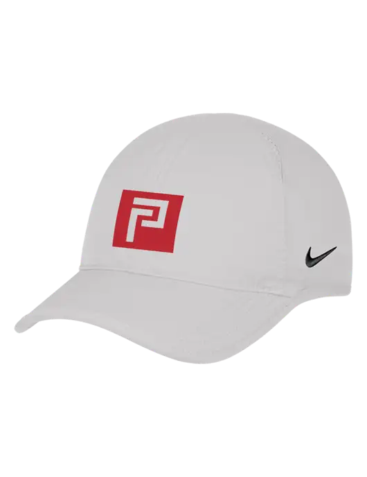 Nike White Featherlight Cap w/Pennington Icon Logo, Pennington Logo