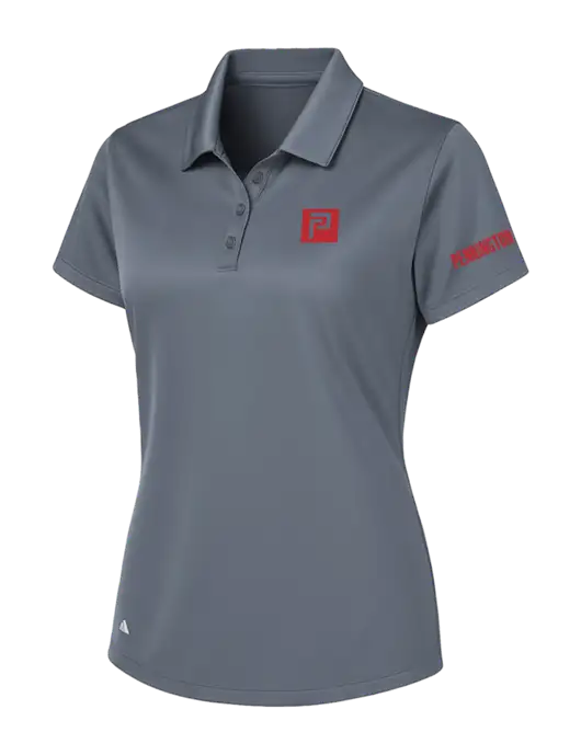 Adidas Medium Grey Womens Basic Sport Polo w/Pennington Icon Logo, Pennington Logo