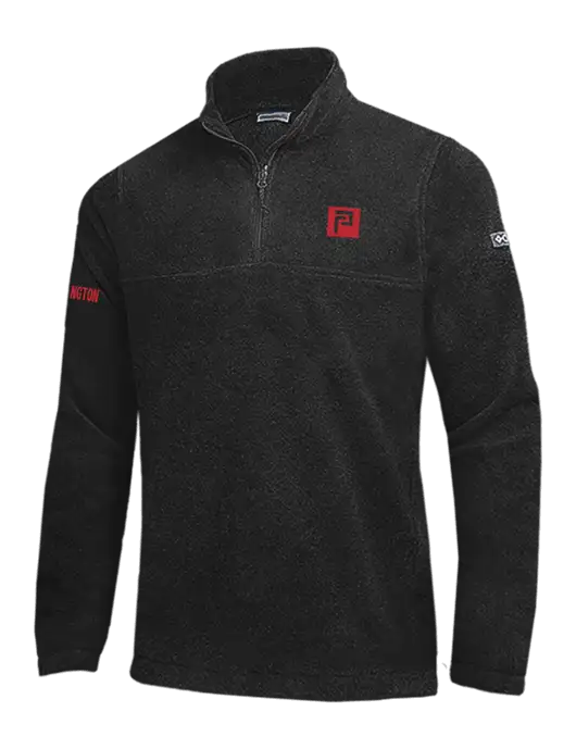 Columbia Black Steens Mountain Fleece 1/2 Zip Pullover w/Pennington Icon Logo, Pennington Logo