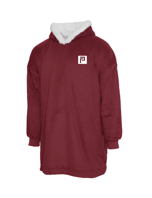 Wearable Lodge Dark Red Blanket w/Pennington Icon Logo