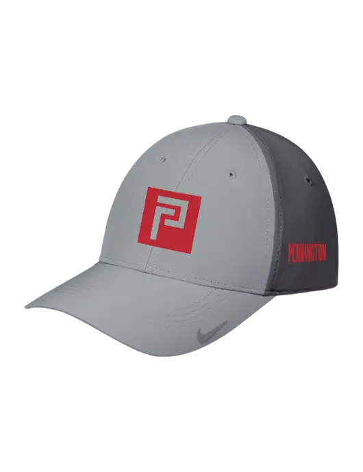 Nike Light Grey/Dark Grey Dri-FIT Legacy Cap w/Pennington Icon Logo, Pennington Logo