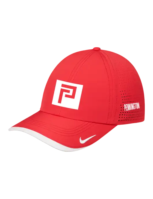 Nike Red/White Dri-FIT Perforated Performance Cap w/Pennington Icon Logo, Pennington Logo