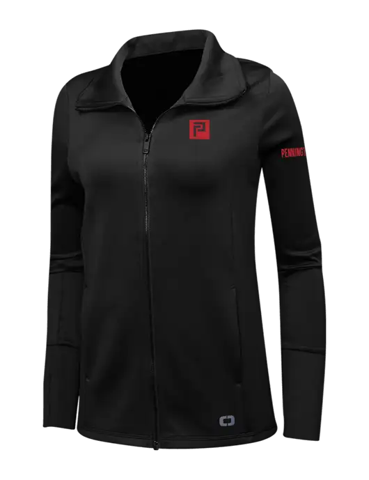 OGIO Black Womens Endurance Modern Performance Full-Zip w/Pennington Icon Logo, Pennington Logo