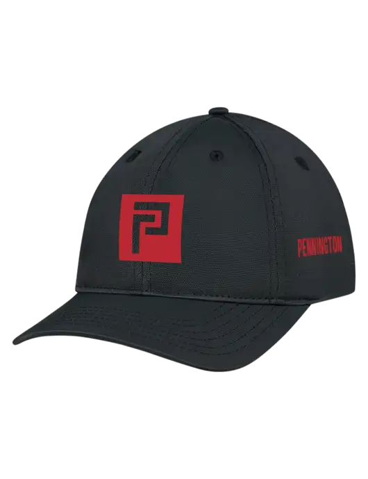 Black Nylon Twill Performance Cap w/Pennington Icon Logo, Pennington Logo