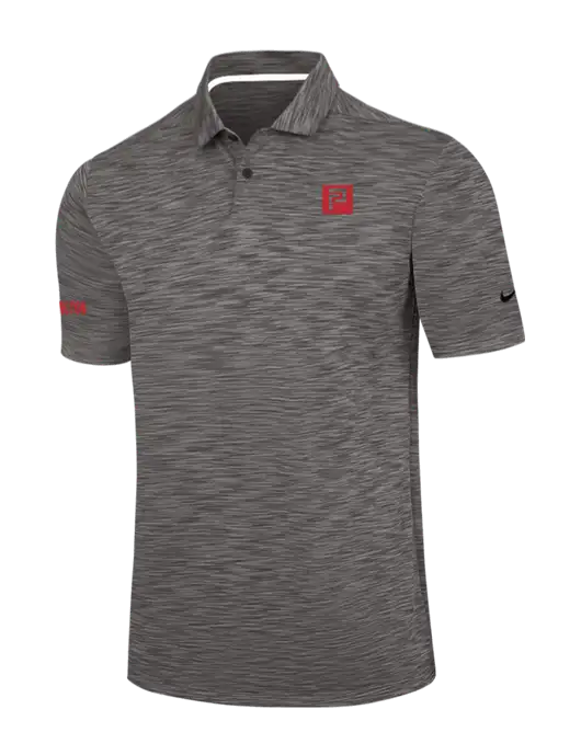 Nike Dark Grey Dri-FIT Vapor Space Dyed Polo w/Pennington Icon Logo, Pennington Logo