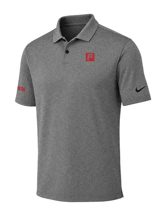 Nike Dark Grey Heather Dri-FIT Vapor Polo w/Pennington Icon Logo, Pennington Logo