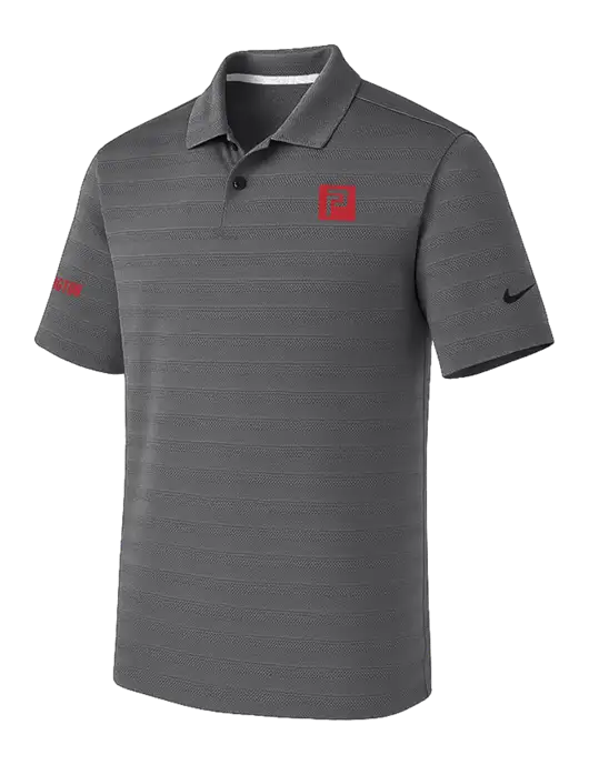 Nike Dark Medium Grey Dri-FIT Vapor Jacquard Polo w/Pennington Icon Logo, Pennington Logo
