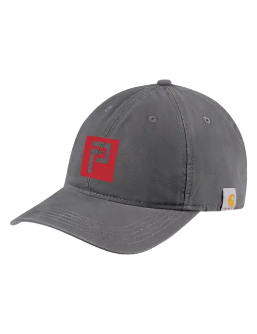 Carhartt Dark Grey Cotton Canvas Cap w/Pennington Icon Logo, Pennington Logo