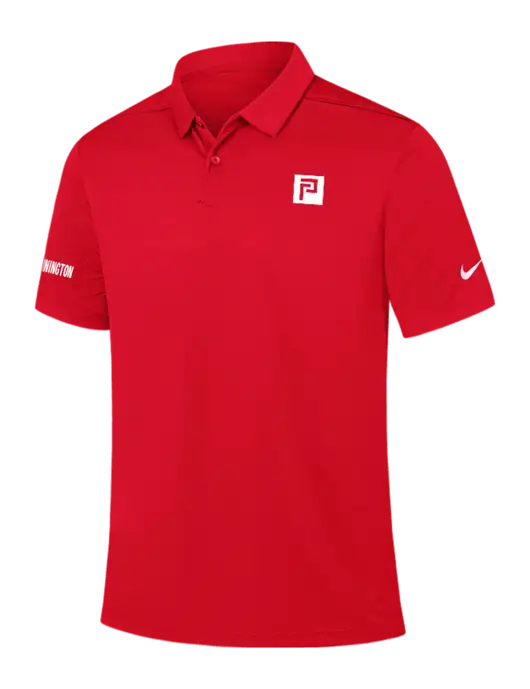 Nike Red Dry Essential Solid Polo w/Pennington Icon Logo, Pennington Logo