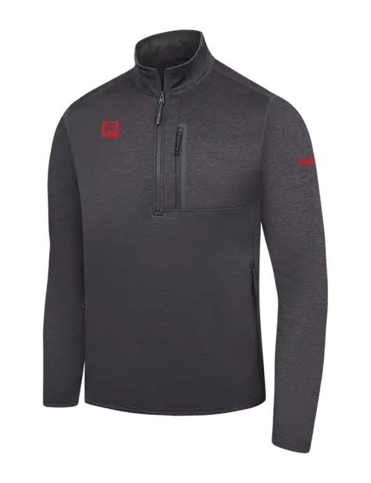 The North Face Dark Grey Heather Skyline 1/2-Zip Fleece w/Pennington Icon Logo, Pennington Logo