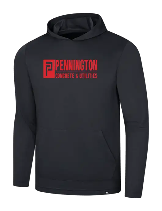 TravisMathew Black Coveside Hoodie w/Pennington Logo