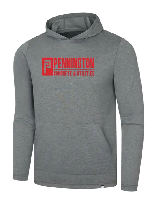 TravisMathew Dark Grey Heather Coveside Hoodie w/Pennington Logo