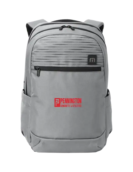 TravisMathew Light Grey Approach Backpack w/Pennington Logo