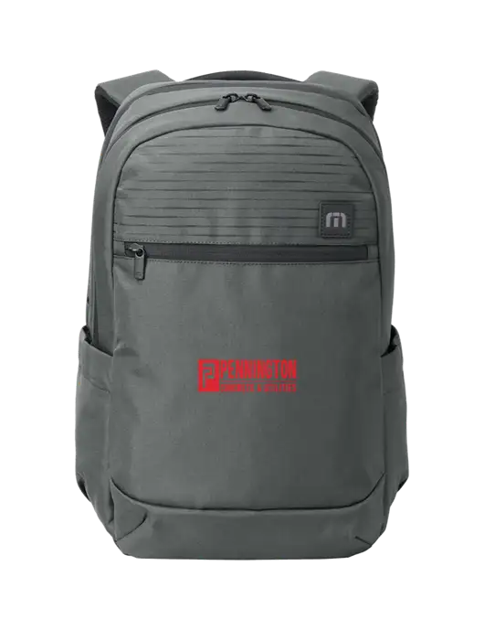 TravisMathew Dark Medium Grey Approach Backpack w/Pennington Logo