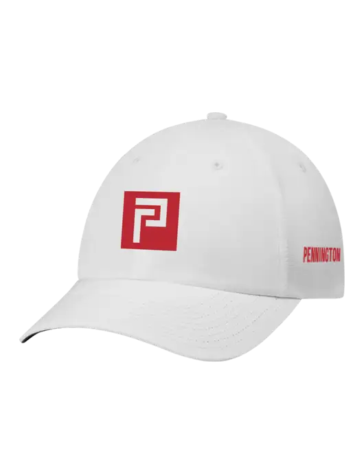 Richardson Relaxed Performance Lite White Cap w/Pennington Icon Logo, Pennington Logo