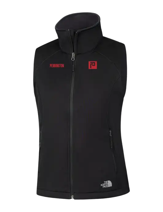 The North Face Womens Black Ridgewall Soft Shell Vest  w/Pennington Icon Logo, Pennington Logo