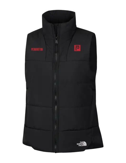 The North Face Womens Black Everyday Insulated Vest w/Pennington Icon Logo, Pennington Logo