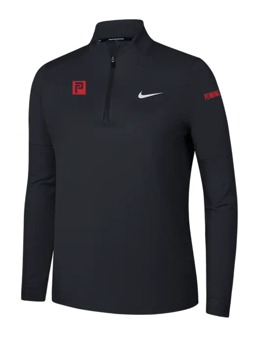 Nike Black Womens Dri-FIT Element 1/2-Zip Pullover w/Pennington Icon Logo, Pennington Logo