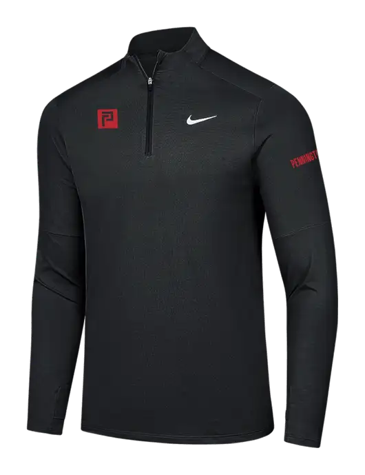 Nike Black Dri-FIT Element 1/2-Zip Pullover w/Pennington Icon Logo, Pennington Logo