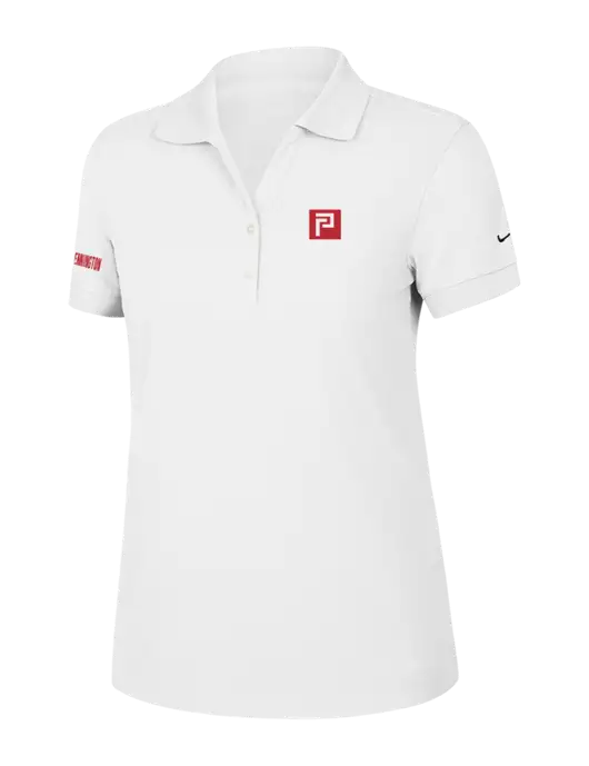 Nike Womens Dri-FIT Classic White Polo w/Pennington Icon Logo, Pennington Logo