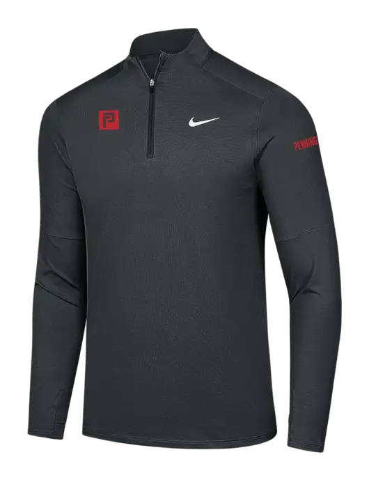 Nike Dark Grey Dri-FIT Element 1/2-Zip Pullover w/Pennington Icon Logo, Pennington Logo