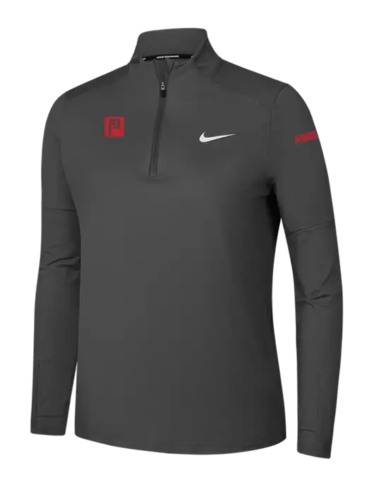 Nike Dark Grey Womens Dri-FIT Element 1/2-Zip Pullover w/Pennington Icon Logo, Pennington Logo