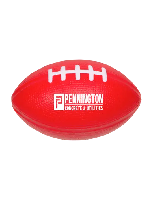 Red Stress Reliever Football w/Pennington Logo