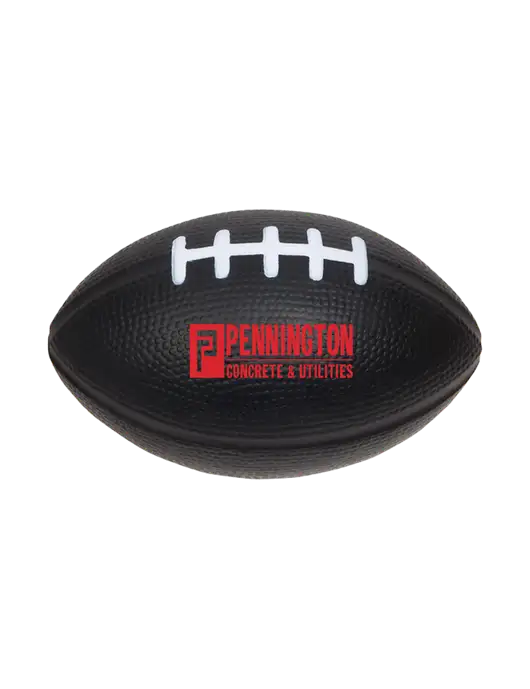 Black Stress Reliever Football w/Pennington Logo