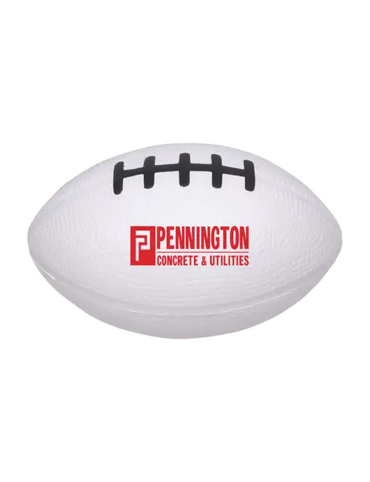 White Stress Reliever Football w/Pennington Logo