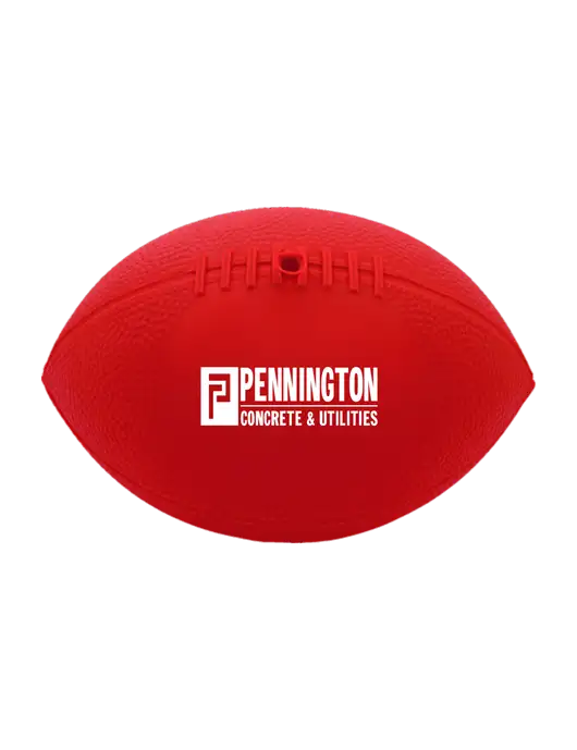 7” Durable Red Vinyl Football w/Pennington Logo