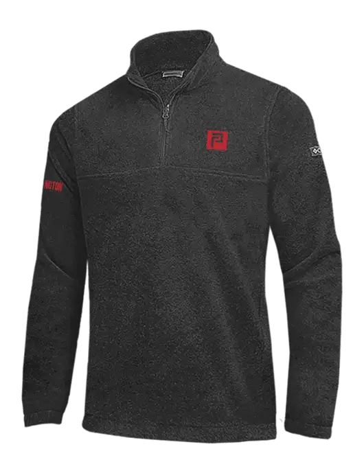 Columbia Charcoal Heather Steens Mountain Fleece 1/2 Zip Pullover w/Pennington Icon Logo, Pennington Logo