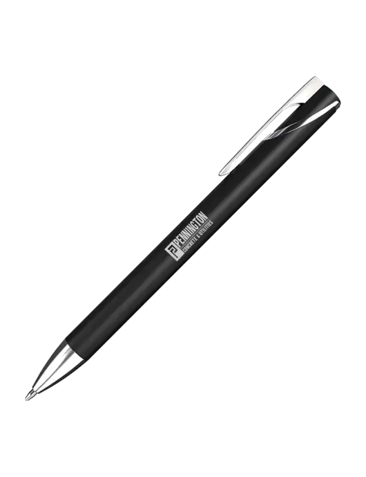 Black/Chrome HyperNova Ballpoint Pen - Black Ink w/Pennington Logo