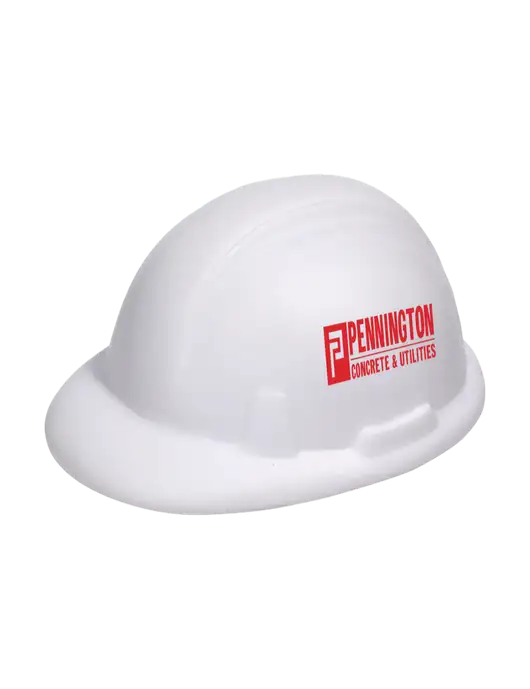 White Hard Hat Stress Reliever w/Pennington Logo
