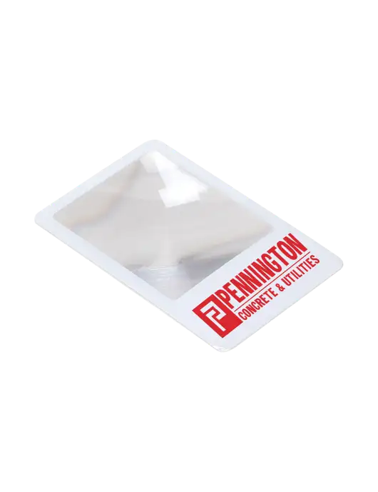 White OptiCard Pocket Magnifier w/Pennington Logo
