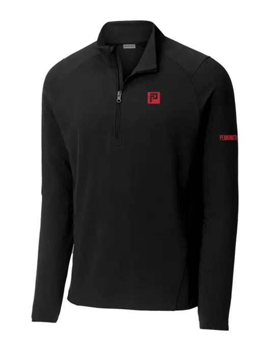Sport-Wick Flex Fleece Black 1/4-Zip w/Pennington Icon Logo, Pennington Logo