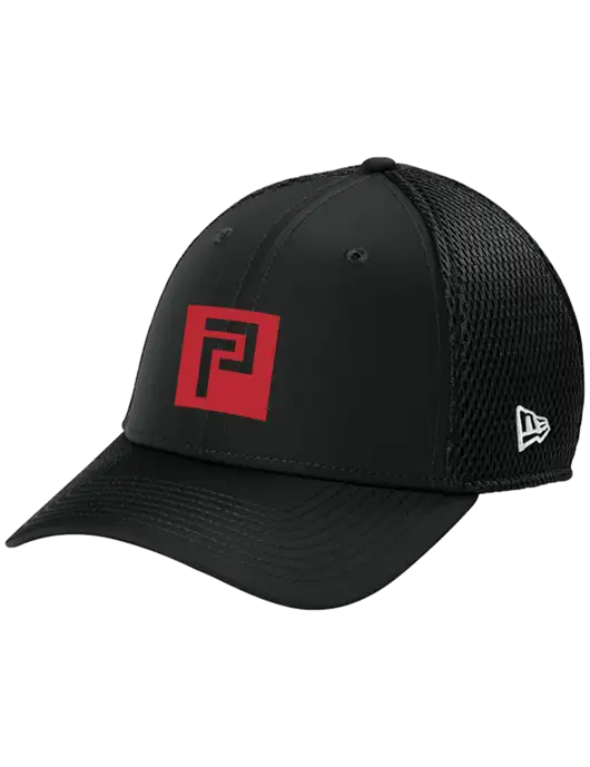 New Era 39THIRTY Performance Stretch Black Mesh Cap w/Pennington Icon Logo, Pennington Logo