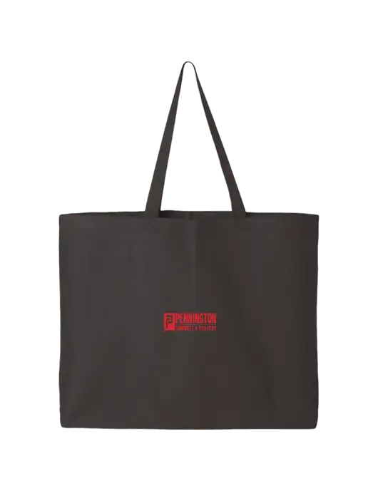 Sturdy Canvas Charcoal Tote w/Pennington Logo