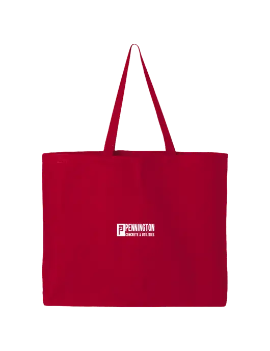 Sturdy Canvas Red Tote w/Pennington Logo