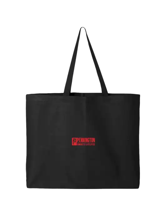 Sturdy Canvas Black Tote w/Pennington Logo