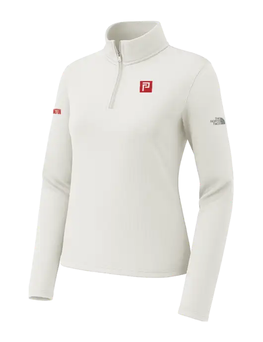 The North Face Womens Aim 1/4-Zip Ivory Fleece w/Pennington Icon Logo, Pennington Logo