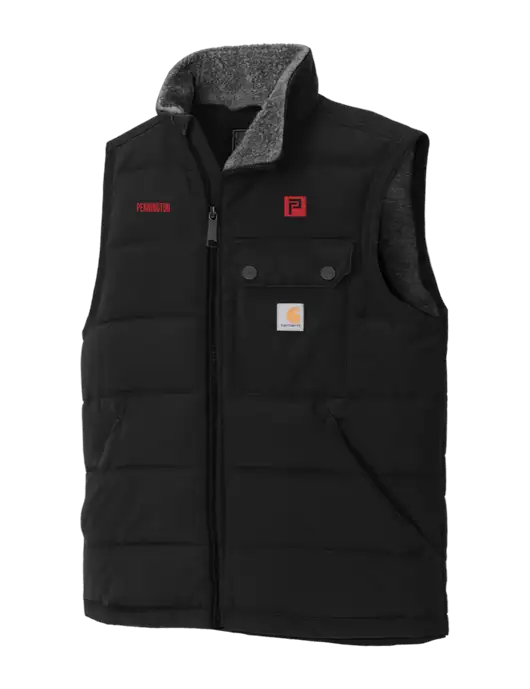 Carhartt Montana Black Insulated Vest w/Pennington Icon Logo, Pennington Logo