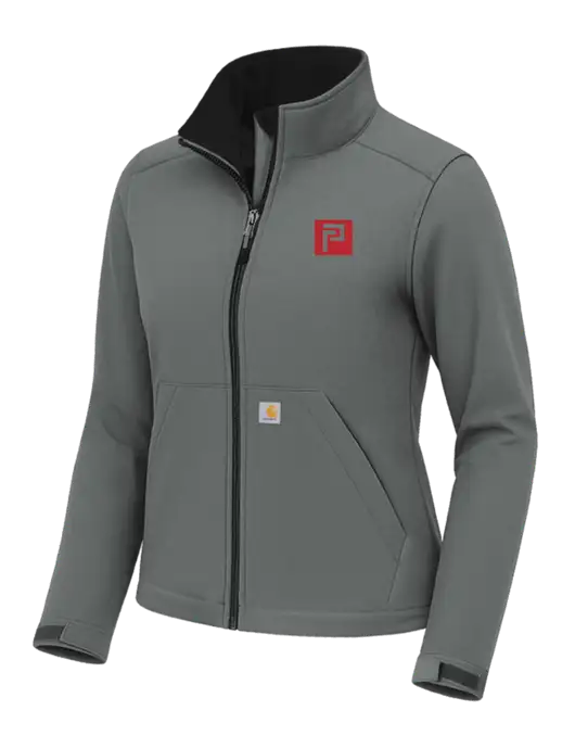 Carhartt Womens Rain Defender Dark Medium Grey Soft Shell Jacket w/Pennington Icon Logo