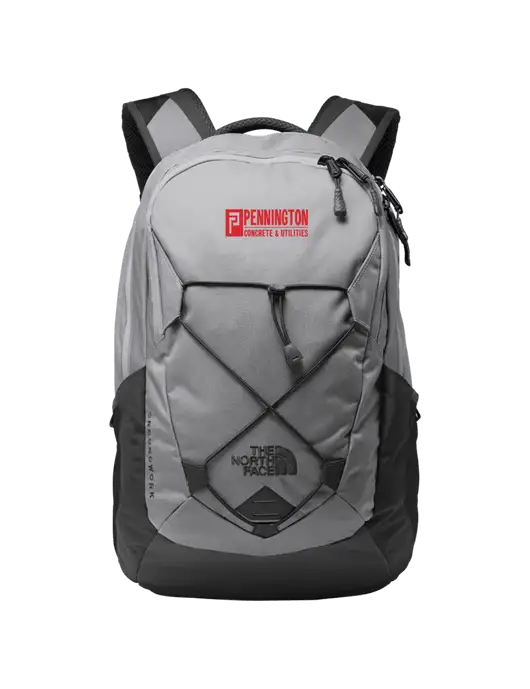 The North Face Light Grey/ Dark Grey Groundwork Backpack w/Pennington Logo