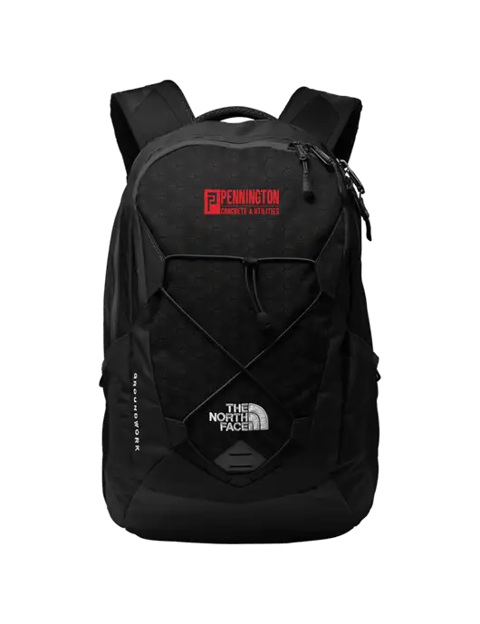 The North Face Black Groundwork Backpack w/Pennington Logo