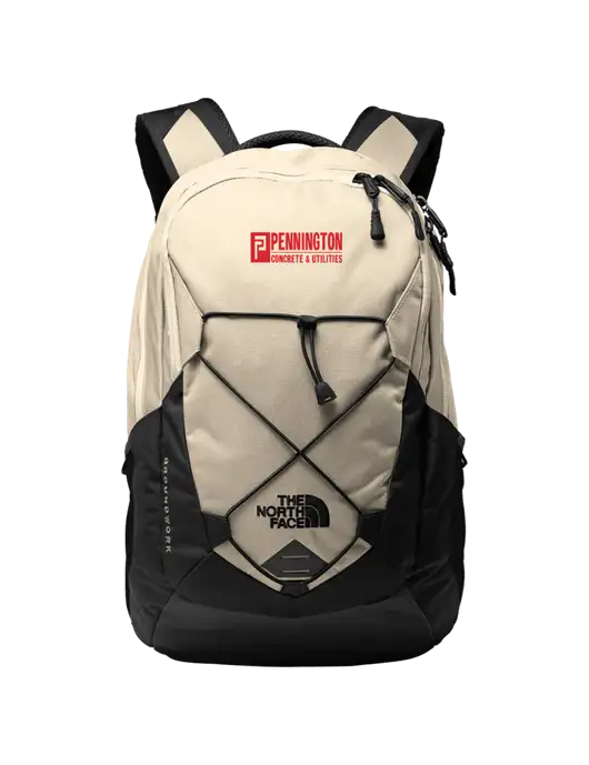 The North Face Ivory/Black Groundwork Backpack w/Pennington Logo