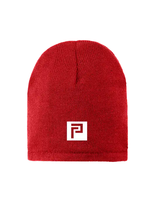 Red Fleece-Lined Beanie Cap w/Pennington Icon Logo
