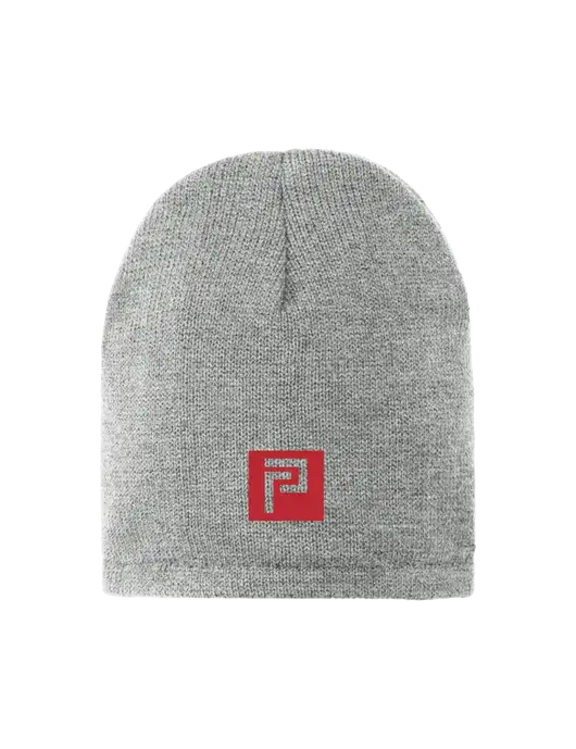 Dark Medium Grey Fleece-Lined Beanie Cap w/Pennington Icon Logo