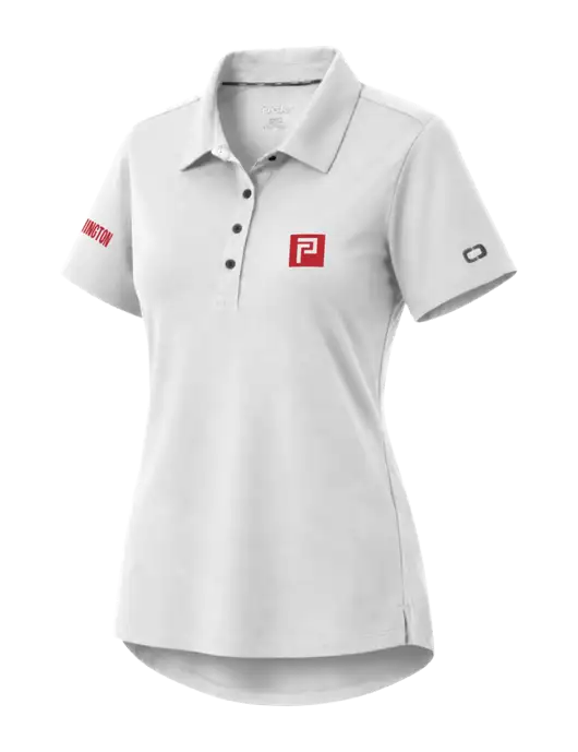 OGIO Womens Envision White Polo w/Pennington Icon Logo, Pennington Logo