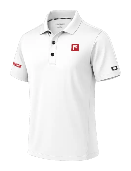 OGIO Envision White Polo w/Pennington Icon Logo, Pennington Logo