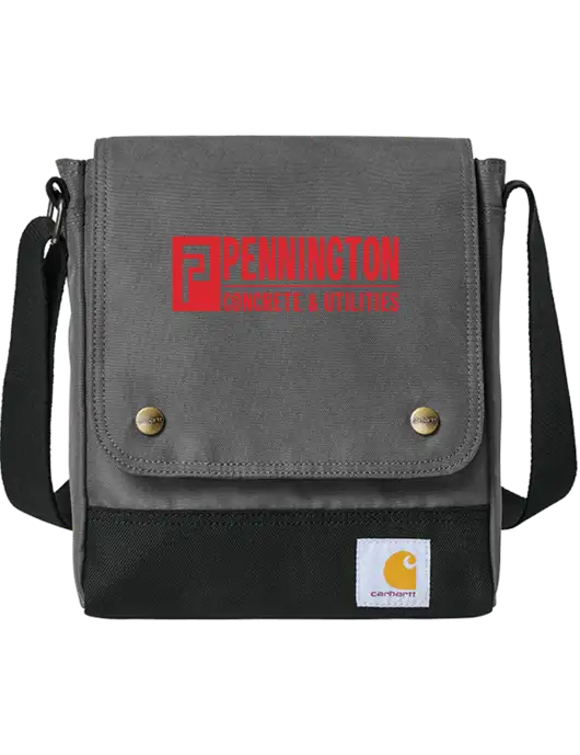 Carhartt Medium Grey Crossbody Snap Bag w/Pennington Logo